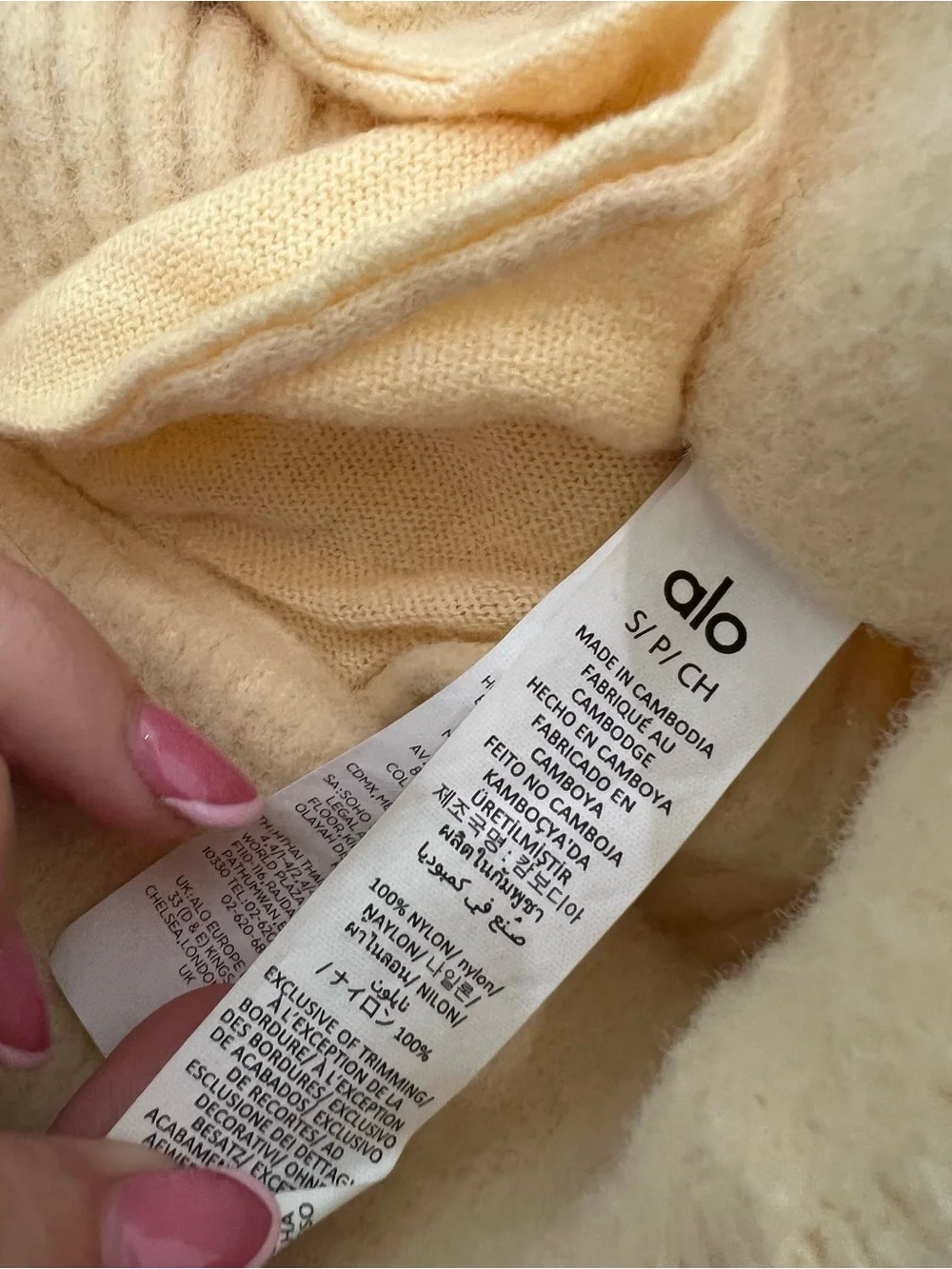 Alo Yoga Candelight Yellow Snuggle Up Sweater Set Size Small